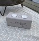 Preview: Taupe mit schwarzer Aufschrift